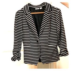 Black & White Striped Blazer